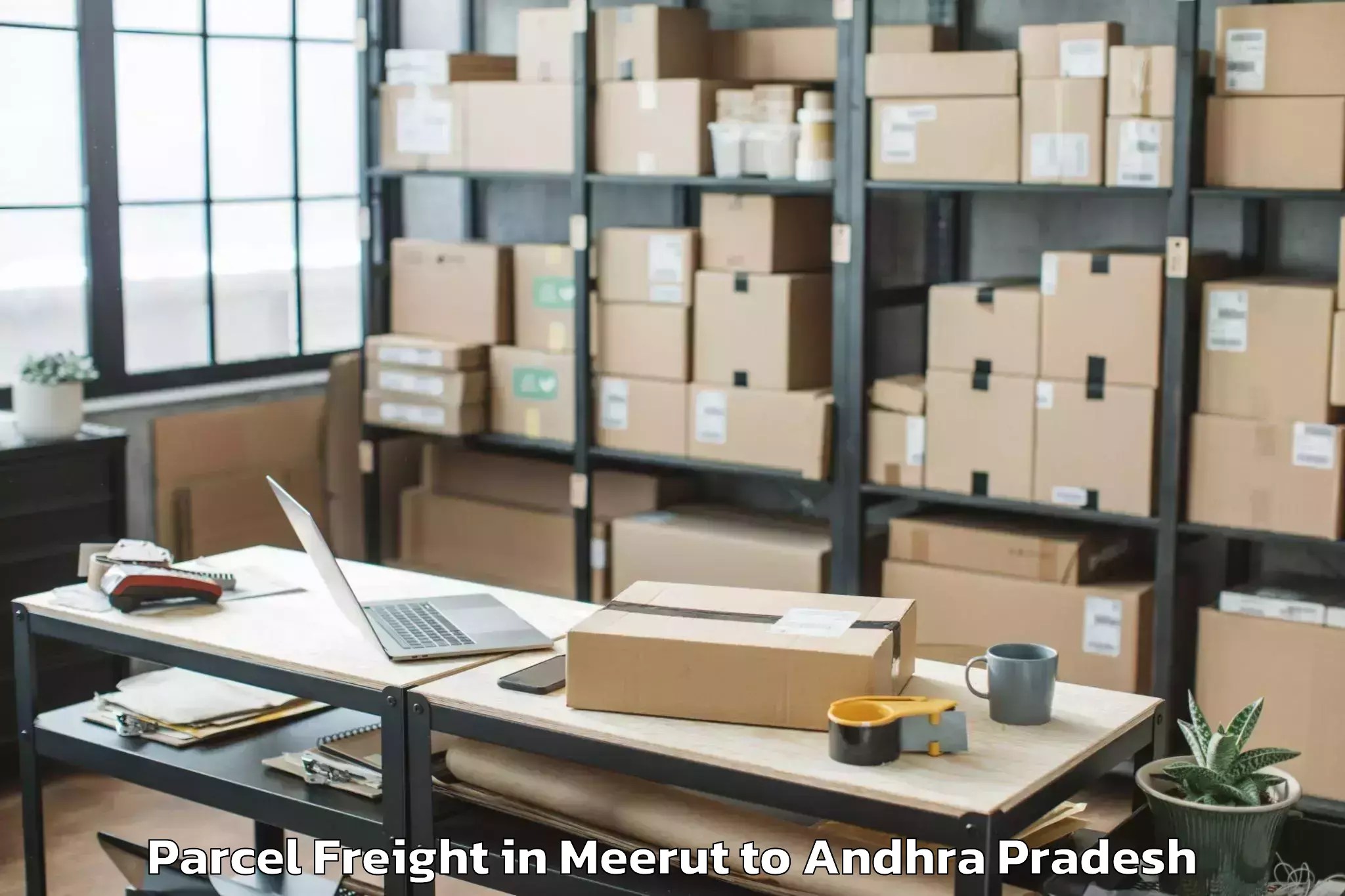 Hassle-Free Meerut to Kanuru Parcel Freight